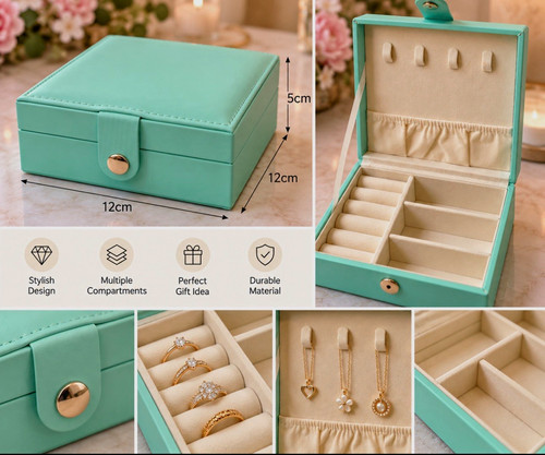 Mint green jewellery - green, box