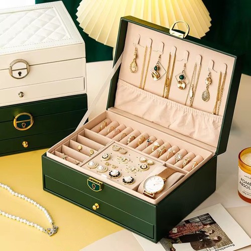Leather jewelry box layers - leather,