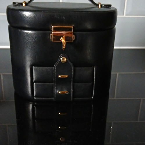 Black faux leather jewellery - black,