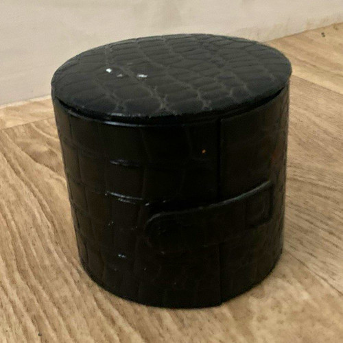 Round travel jewellery box - round,