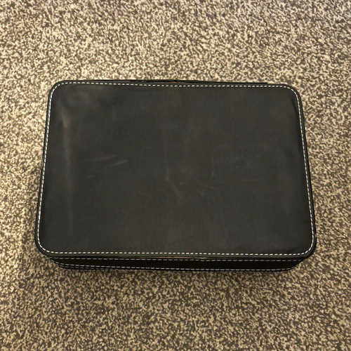 Black faux leather lined - black,