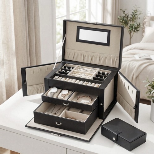 Lockable black faux - lockable,