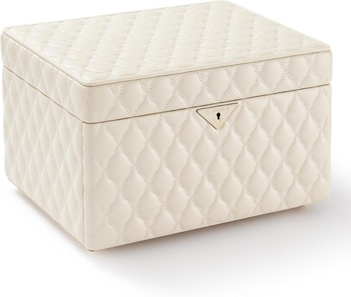 Leather jewellery box large - jewellery, box-large