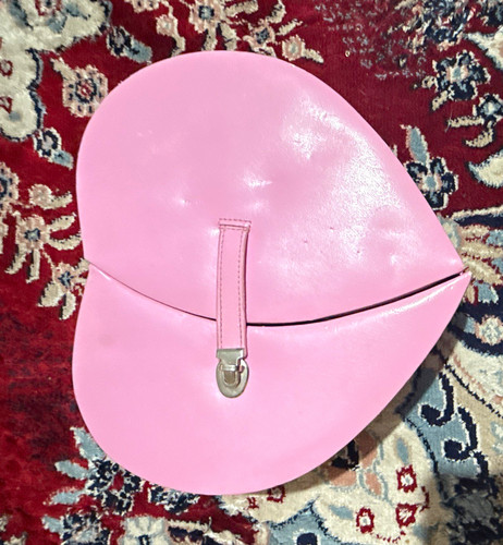 Heart shaped faux leather - heart,