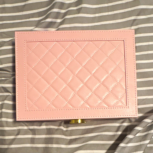 Pink faux leather - faux,