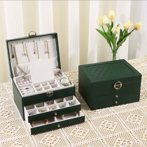 Green faux leather jewellery - green,