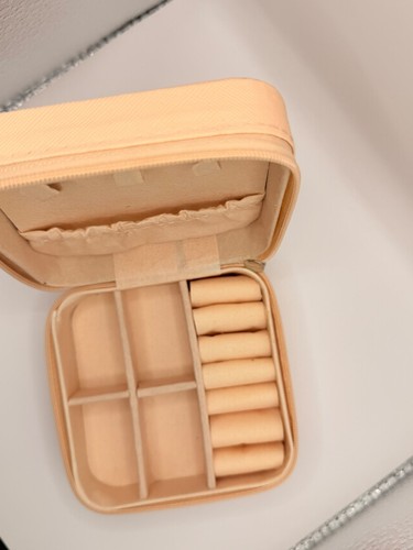 Travel jewellery box - travel, peach