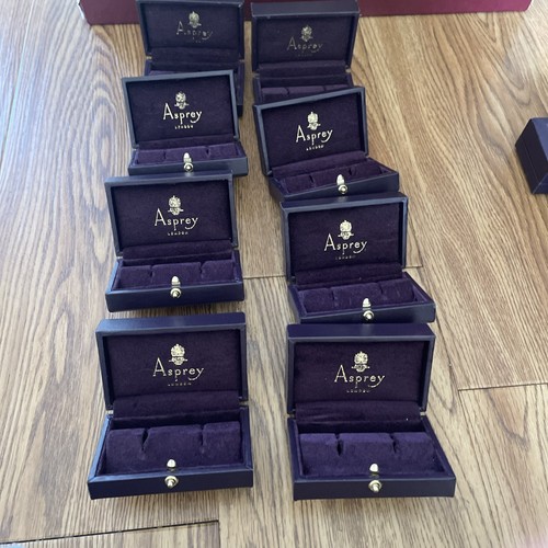 Asprey leather cufflink - asprey,