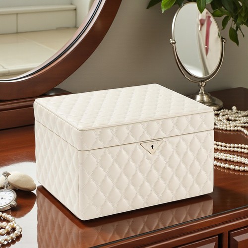 Quilted jewellery box vee - quilted,