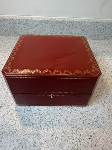 Cartier red leather lined - cartier,