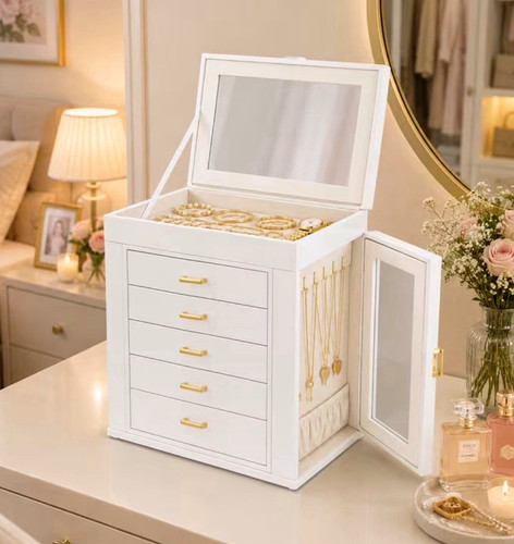 White gold faux leather - white/gold,