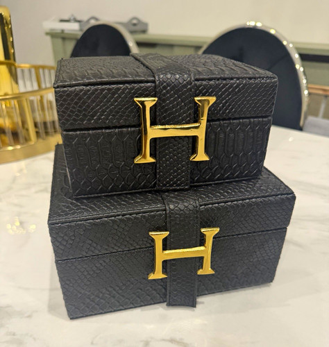 Set black faux leather - black,