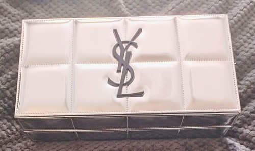 Ysl silver faux - ysl, lined