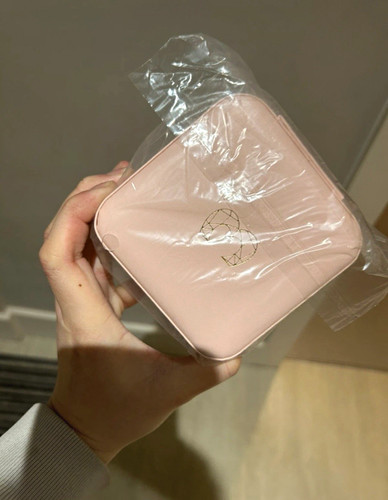 Pink faux leather - pink, travel