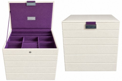 Stackers jewellery box - stackers, cream