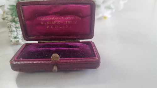Antique leather velvet pin - antique, &