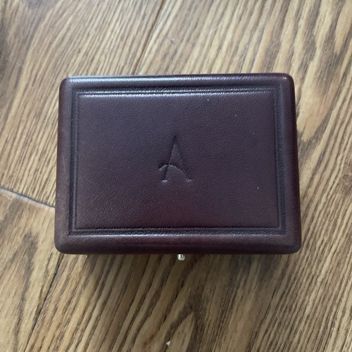 Asprey leather cufflink empty - leather,