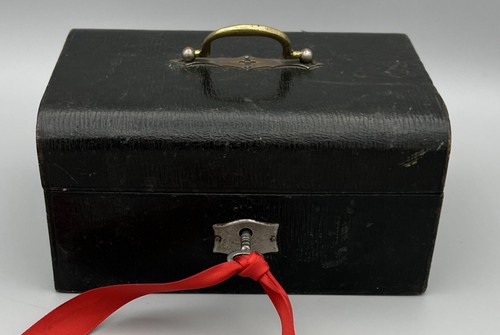 Antique black leather - antique, covered