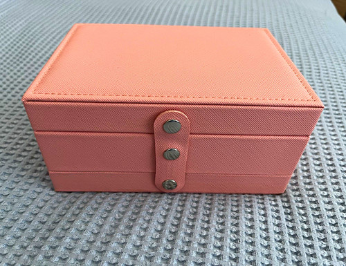 Pink faux leather jewellery - leather,