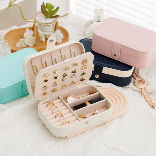 Portable leather box organizer - portable,