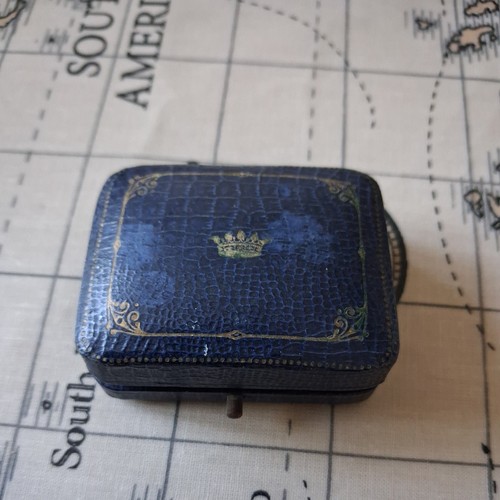 Vintage dark blue - blue, leather