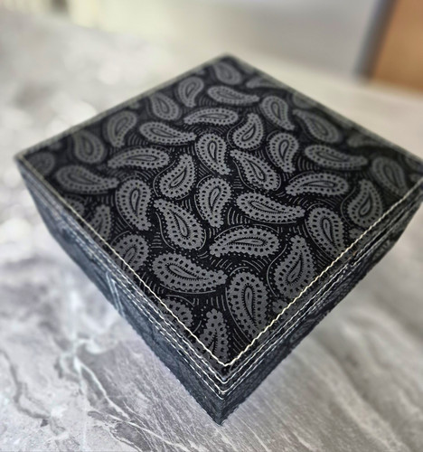 Black paisley square jewellery - paisley,